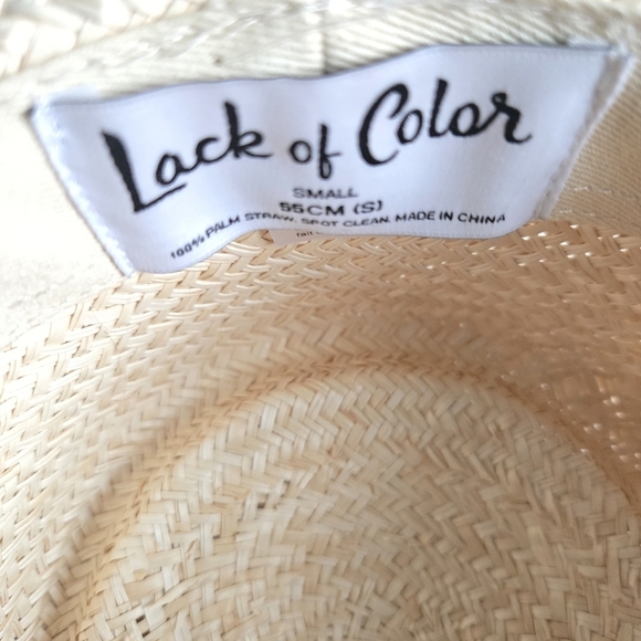 New Lack Of Color Seashells Straw Boater Hat Size Small - Picture 15 of 15